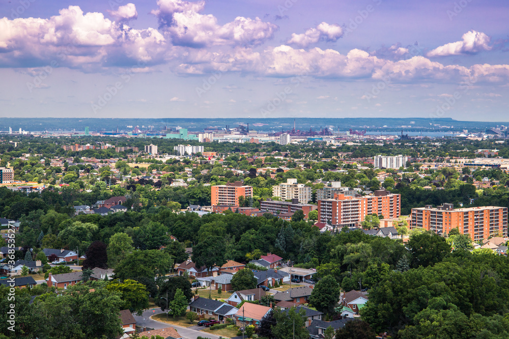 panoramic view of the city of bHamilton