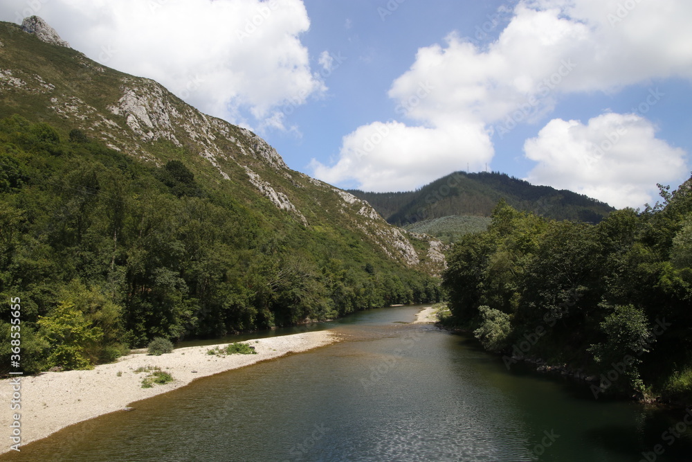 River in the countryside of Cantabria