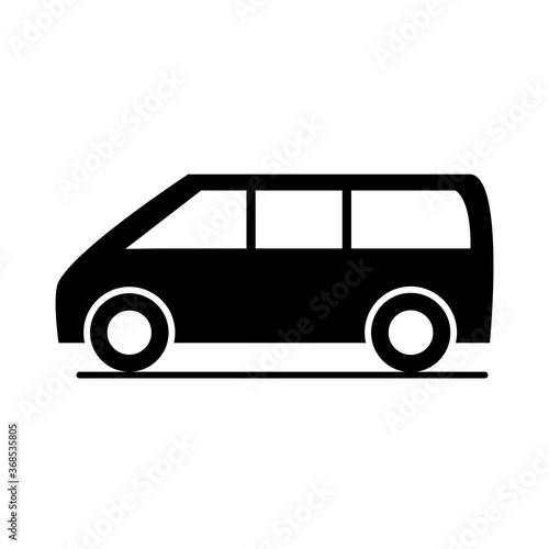 car compact cuv model transport vehicle silhouette style icon design