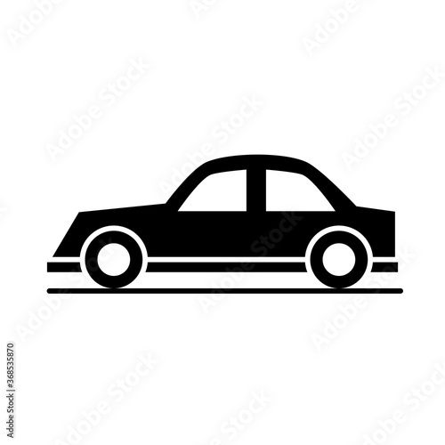 Fototapeta Naklejka Na Ścianę i Meble -  sedan car model transport vehicle silhouette style icon design