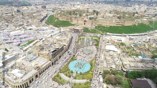 Aerial view of city of Erbil.