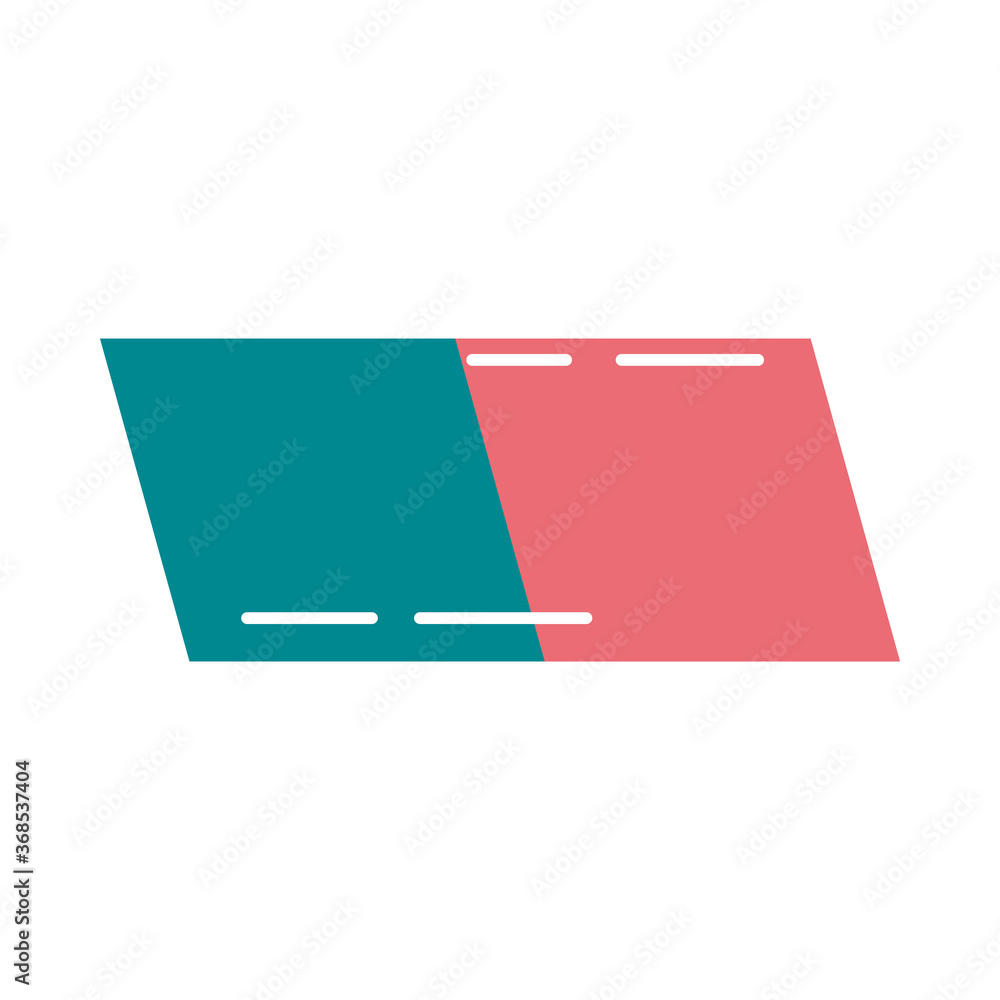 school education supply eraser obejct flat style icon school education supply eraser obejct flat style icon