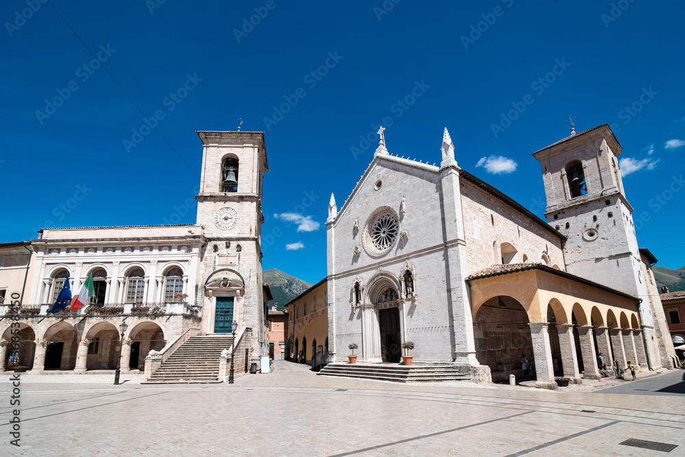 The main square of Norcia few weeks before the earthquake