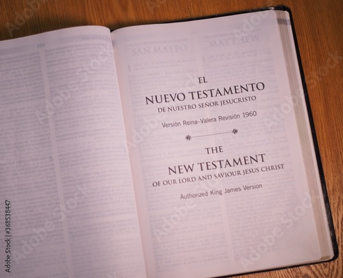 Holy Bible Christian Book Old testament bilingual version