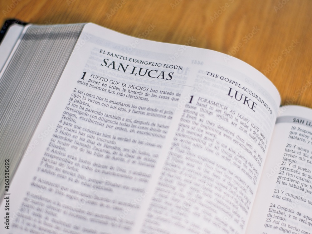 Holy Bible Christian Book New Testament - Luke Gospel Holy Bible Christian Book New Testament - Luke Gospel