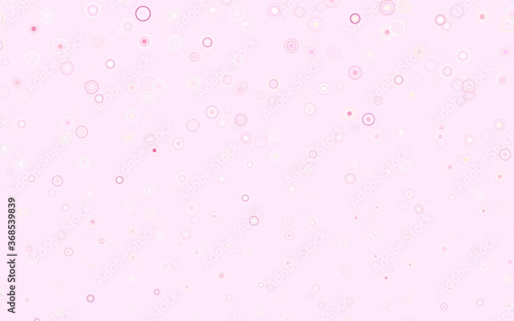 Light Pink, Yellow vector layout with circle shapes.