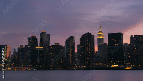 landscape of mid town manhattan NYC evening time  © mimilee
