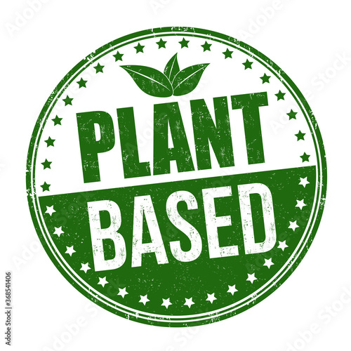 Plant based grunge rubber stamp