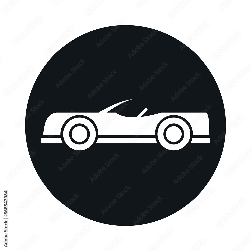 car roadster model transport vehicle block and flat style icon design car roadster model transport vehicle block and flat style icon design