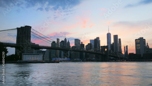 night view of lower manhattan NYC USA © mimilee