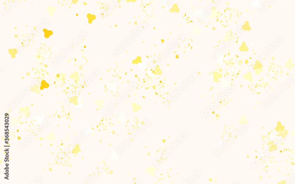 Light Yellow vector background with abstract shapes.