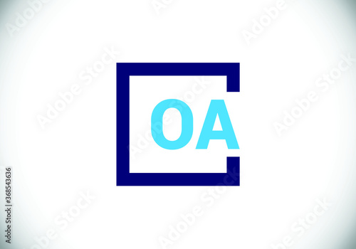 Wallpaper Mural Initial Monogram Letter O A Logo Design Vector Template. O A Letter Logo Design	 Torontodigital.ca