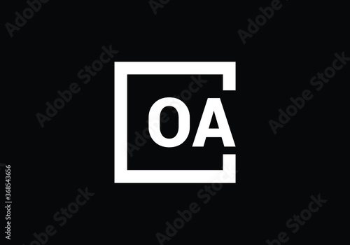 Initial Monogram Letter O A Logo Design Vector Template. O A Letter Logo Design 