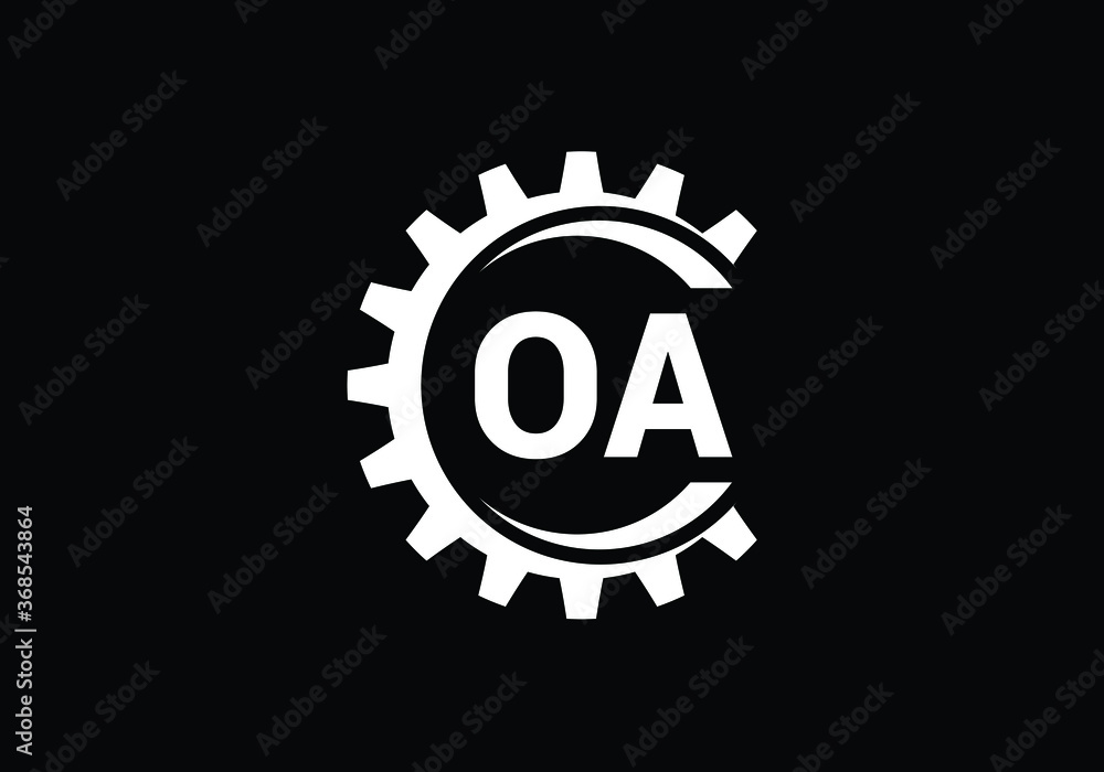 Initial Monogram Letter O A Logo Design Vector Template. O A Letter Logo Design Initial Monogram Letter O A Logo Design Vector Template. O A Letter Logo Design