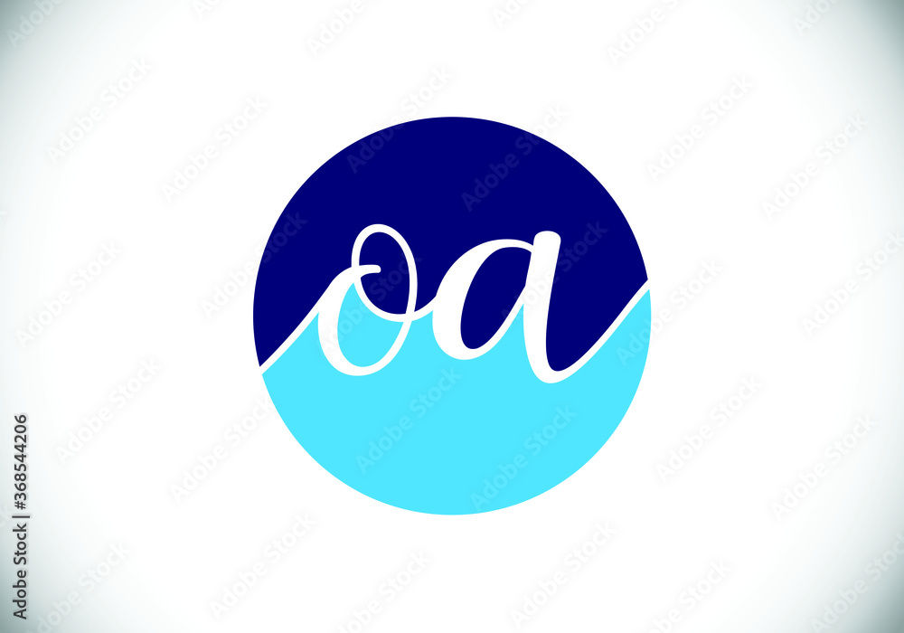 Initial Monogram Letter O A Logo Design Vector Template. O A Letter Logo Design Initial Monogram Letter O A Logo Design Vector Template. O A Letter Logo Design