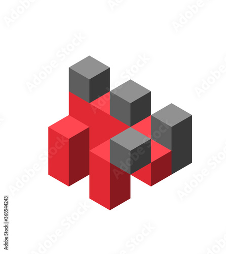 Abstract cube logo for design creative illustration presentation