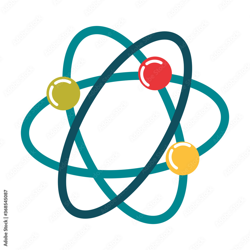 science atom molecule biology flat style icon science atom molecule biology flat style icon
