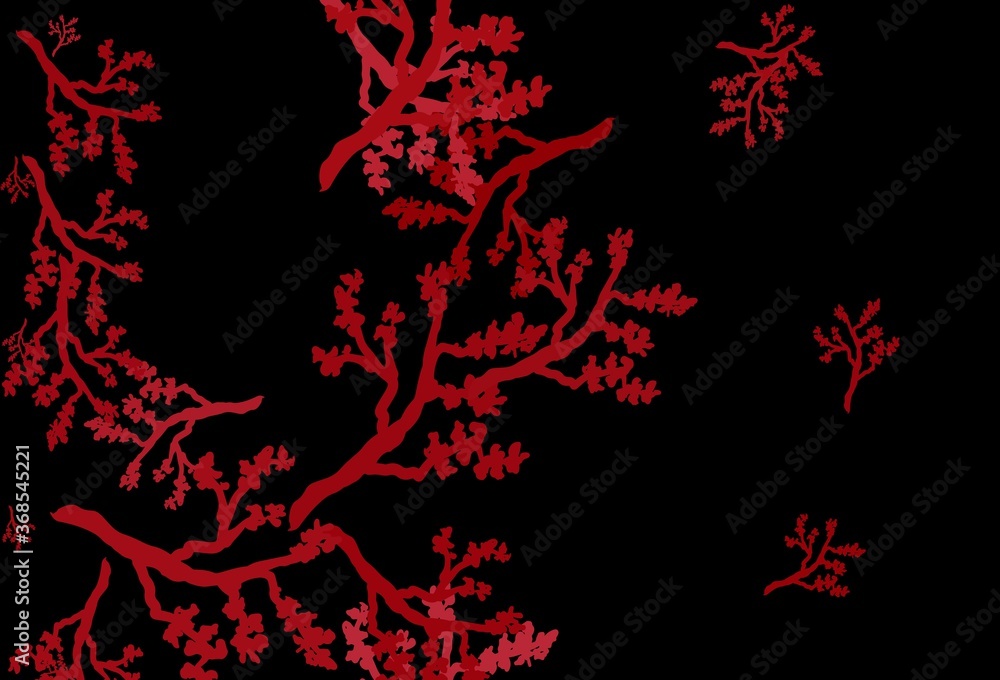 Dark Red vector elegant template with sakura. Dark Red vector elegant template with sakura.