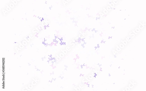 Light Purple  Pink vector doodle layout with branches.