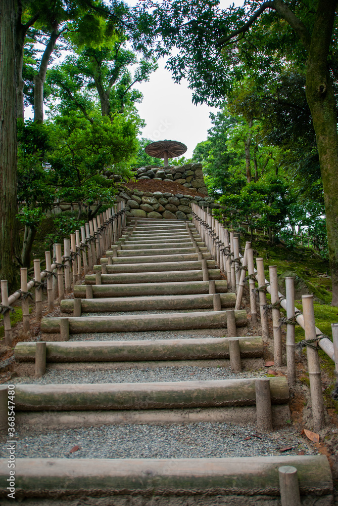 金沢の兼六園の階段 金沢の兼六園の階段
