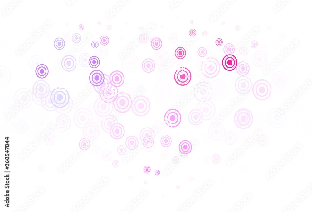 Light Purple vector texture with disks, lines.