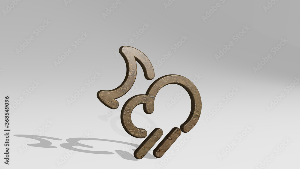 WEATHER NIGHT RAIN casting shadow from a perspective. A thick sculpture made of metallic materials of 3D rendering. background and illustration WEATHER NIGHT RAIN casting shadow from a perspective. A thick sculpture made of metallic materials of 3D rendering. background and illustration