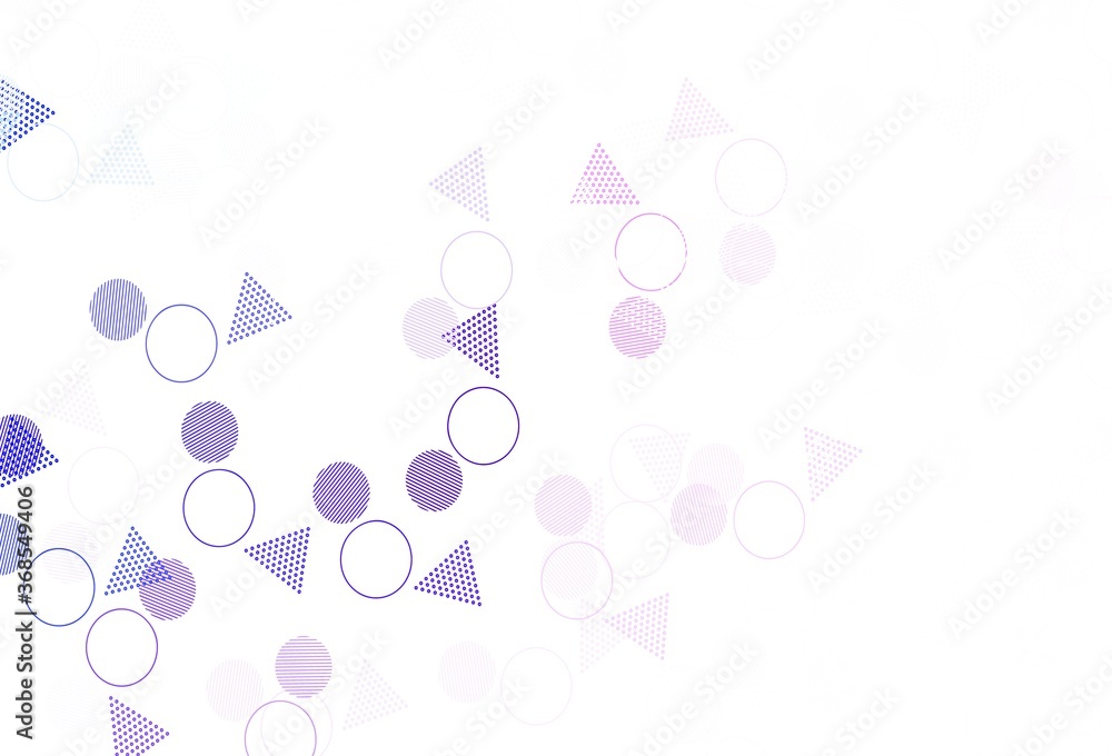 Light Pink, Blue vector pattern with polygonal style with circles. Light Pink, Blue vector pattern with polygonal style with circles.