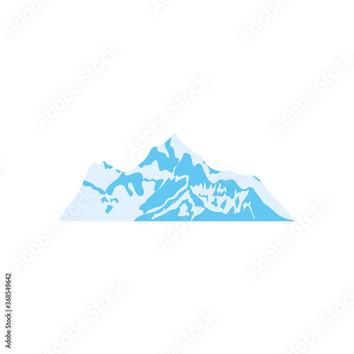cold mountain, flat icon style © Jeronimo Ramos