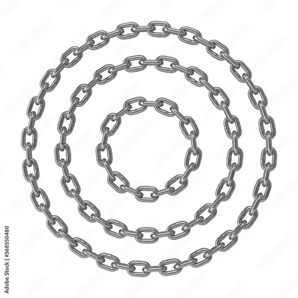 Steering wheel made of chrome metal chain. Steering wheel made of chrome metal chain.