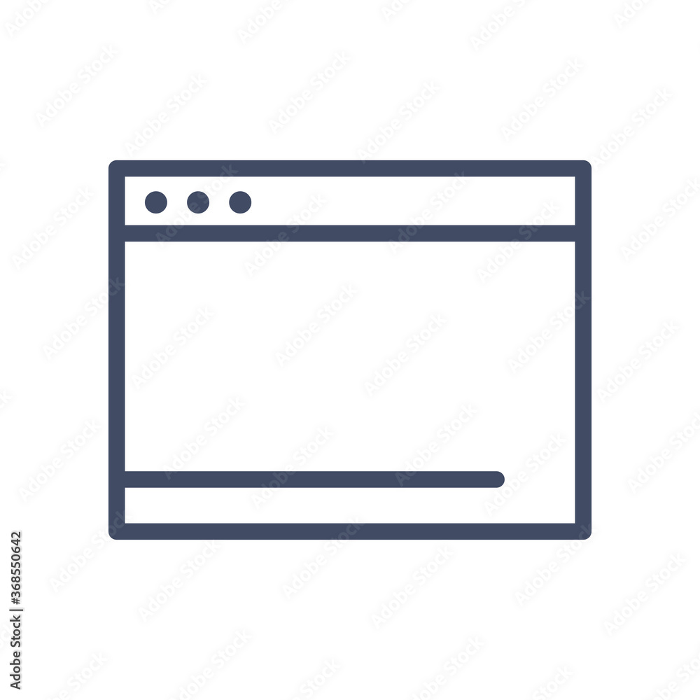website page line style icon vector design