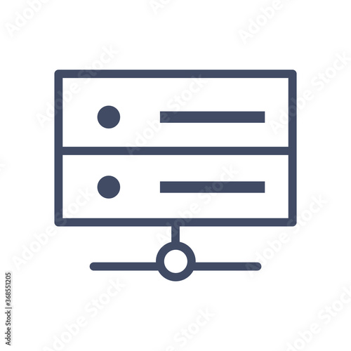 web hosting line style icon vector design