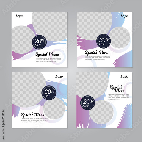 Restaurant food social media banner post design template
