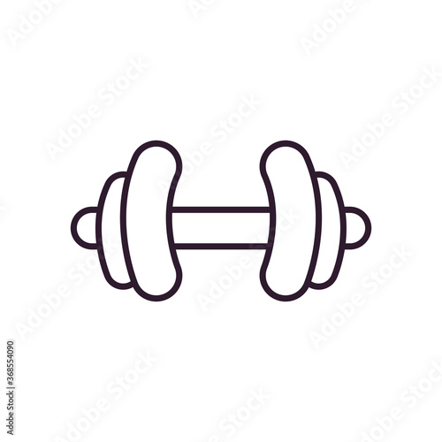 gym weight line style icon vector design