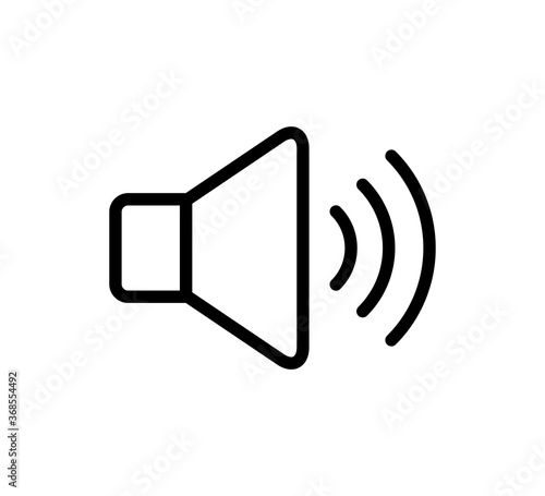 Speaker icon vector logo design template