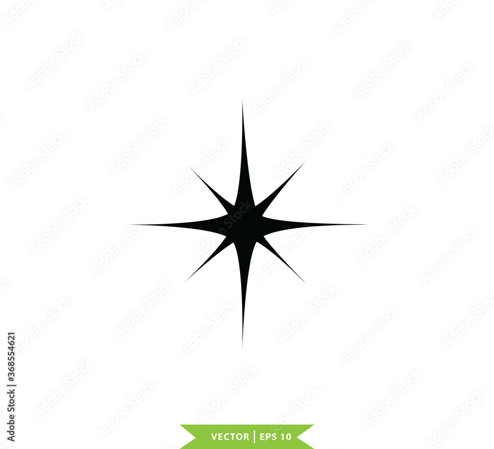 Sparkle icon vector logo design template Sparkle icon vector logo design template