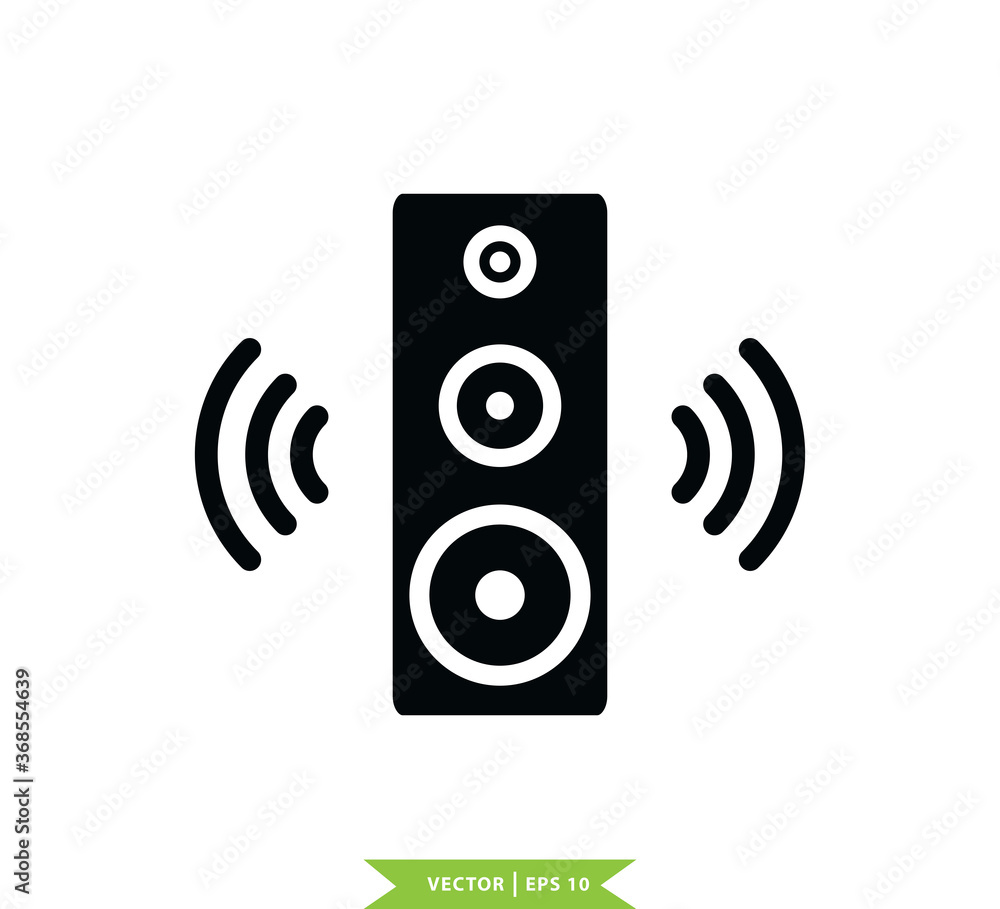 Speaker icon vector logo design template Speaker icon vector logo design template