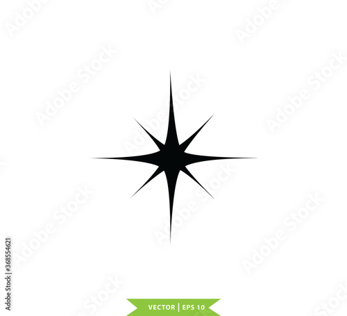 Sparkle icon vector logo design template