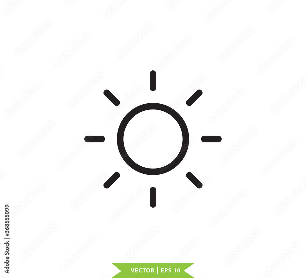 Sun icon vector logo design template Sun icon vector logo design template