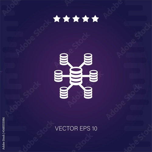 databaseinterconnected vector icon modern illustration