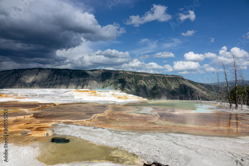 Mammoth Hot springs in Yellowstone National Park, Wyoming, USA