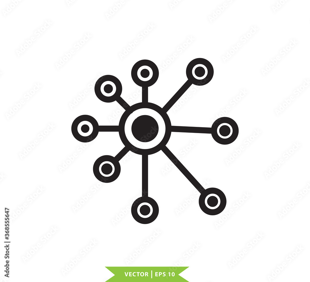 Technology connection icon vector logo template Technology connection icon vector logo template