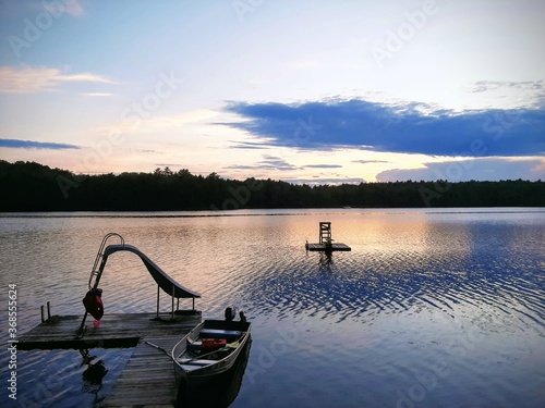 sunset on the lake