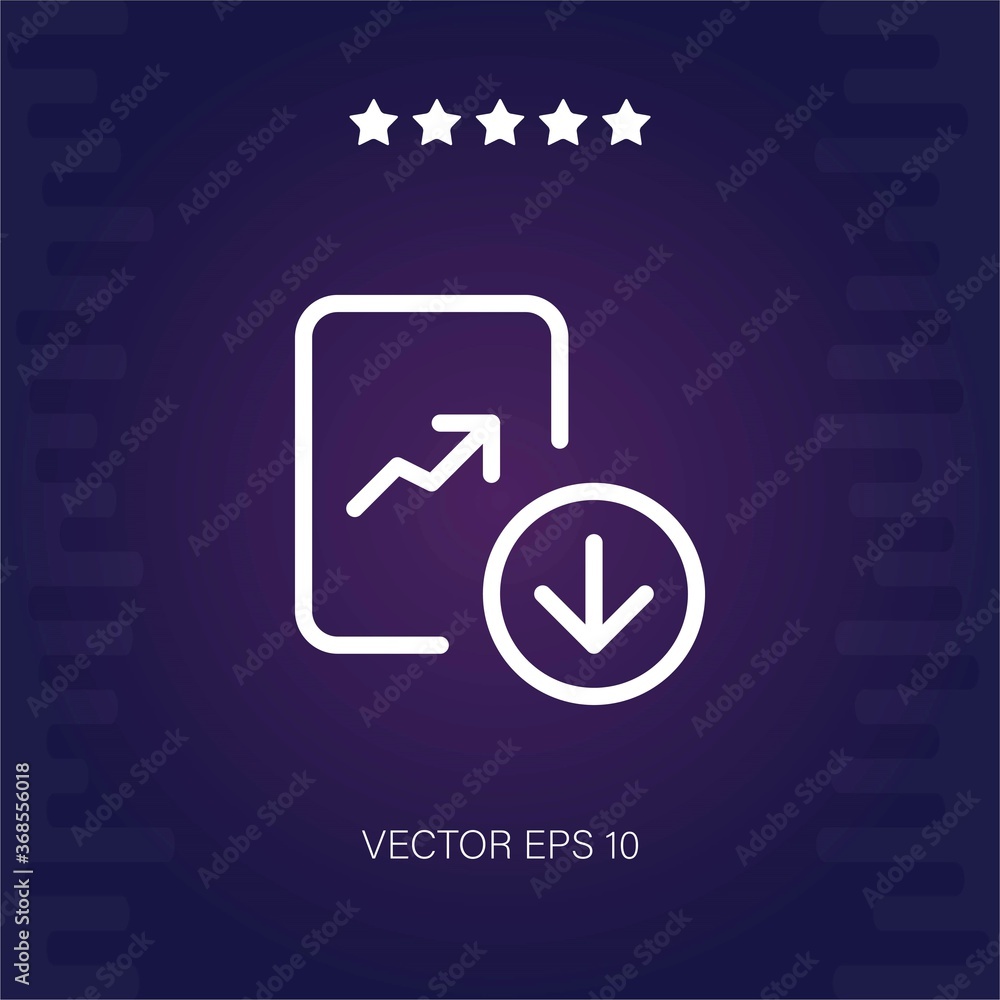 down vector icon modern illustration down vector icon modern illustration