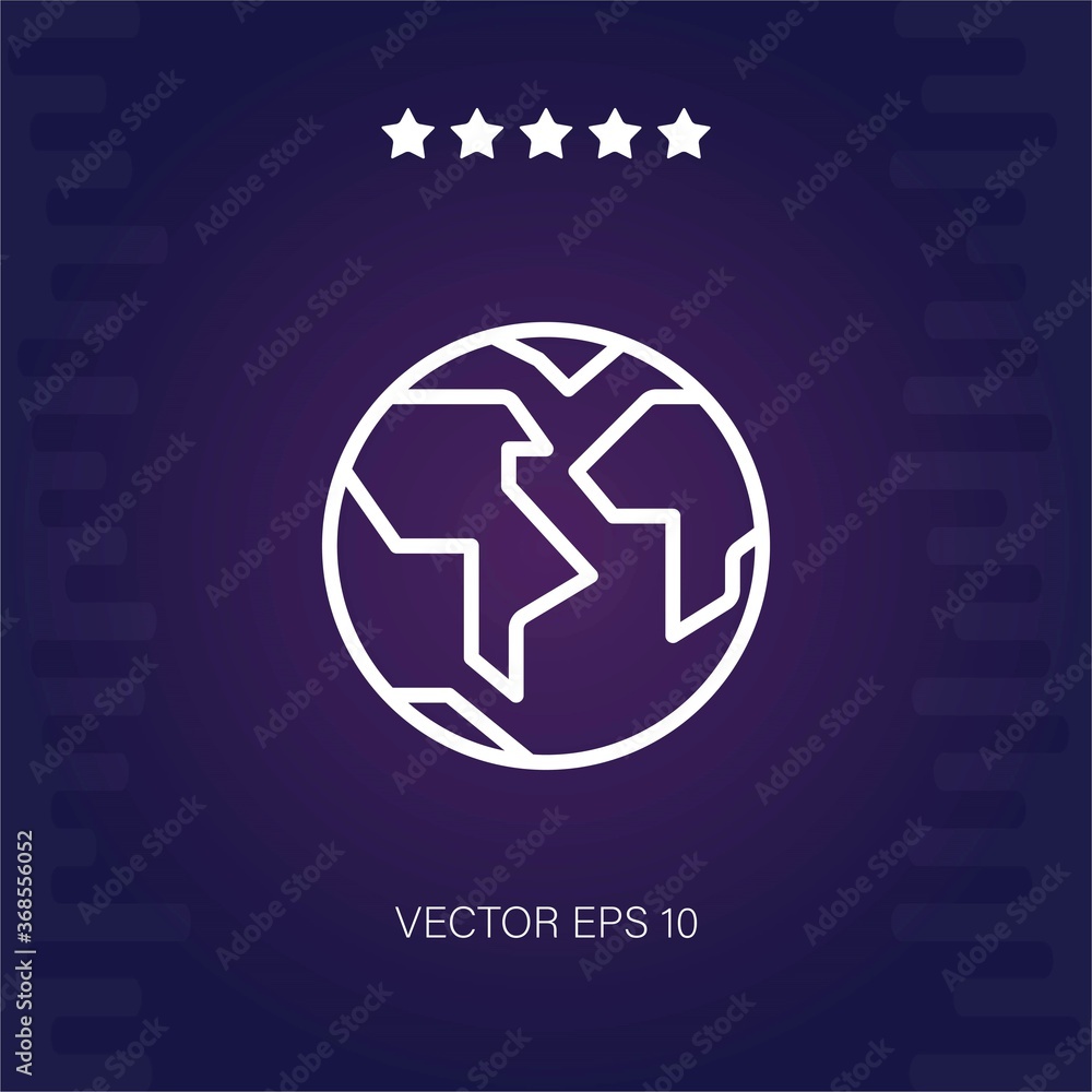 earth vector icon modern illustration earth vector icon modern illustration