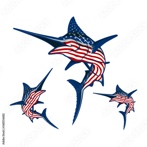 American Dream with flag illustration vector