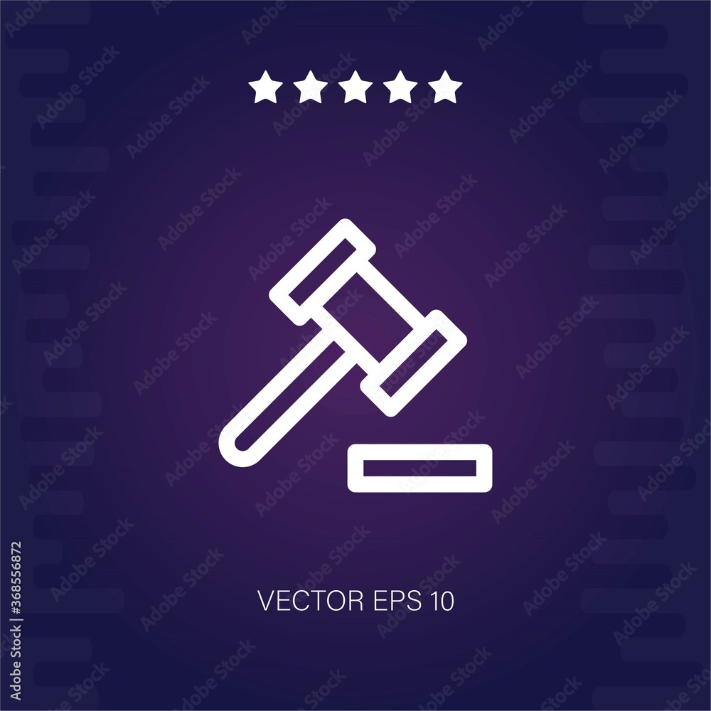gavel vector icon modern illustration