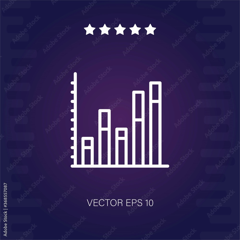 Fototapeta premium graph vector icon modern illustration