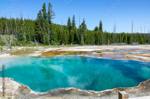 Sapphire Pool Hot Spring at Yellowstone National Park, Wyoming, USA