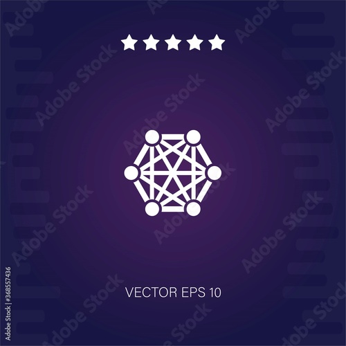 hexagonalinterconnections vector icon modern illustration