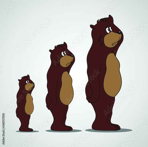 The Linglung bear illustration vector photo